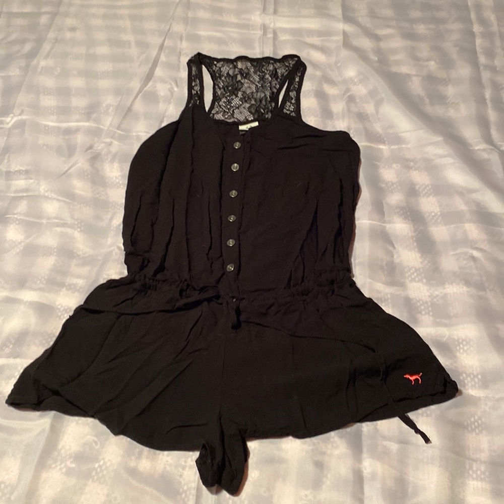 VS Pink lace racer back romper